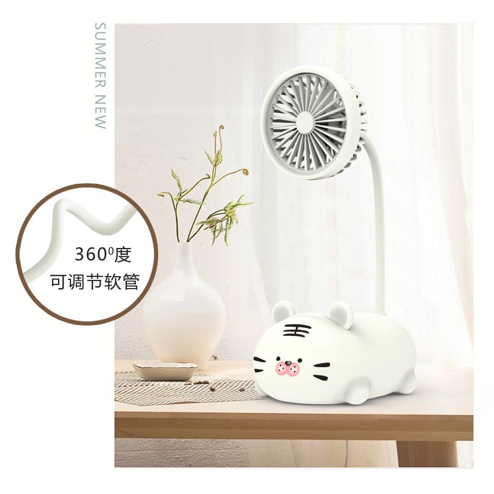 夏季小型卡通电风扇迷你学生宿舍床上台式家用多功能桌面小风扇D细节图