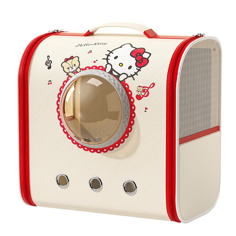 hellokitty cat Bag, space capsule backpack, breathable, large capacity, portable for going out. Cat and dog pet bag Item Picture