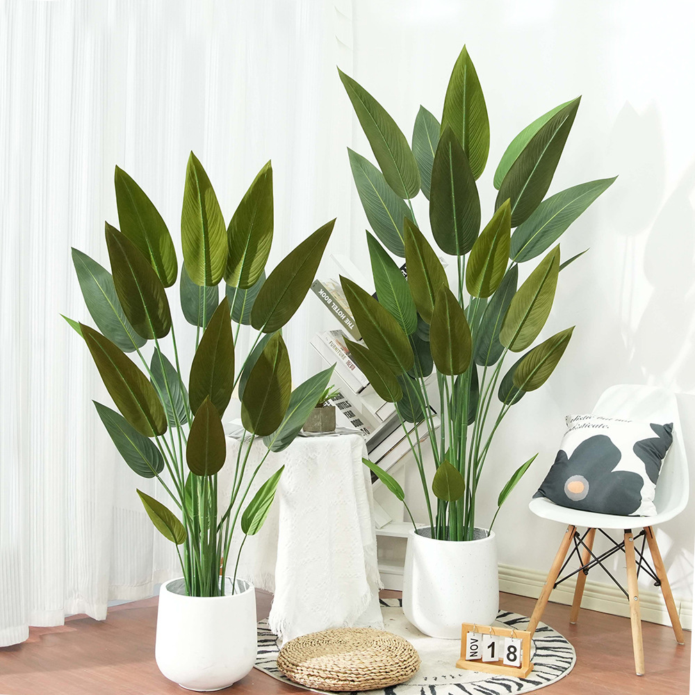 Large Nordic indoor floor-standing decorative canna lily bonsai ornaments, living room traveler's canna lily artificial trees Specification image