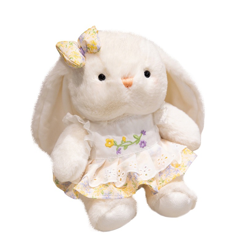Sweet Sen's cute Mantua little rabbit plush toy, wearing a skirt, long-eared rabbit doll, a gift for girls Item Picture