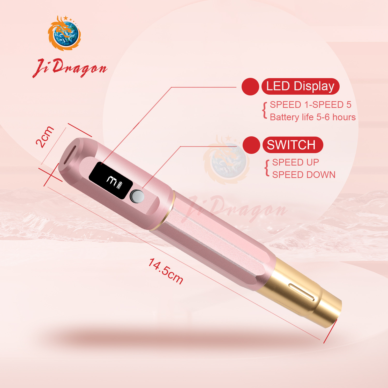shanilak Tattoo all-in-one machine PMU tattoo and eyebrow tattooing battery wireless eyebrow tattooing machine replaceable head hollow cup motor log details Picture