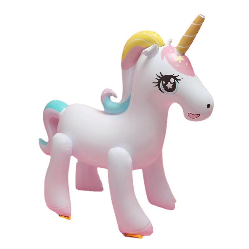Cross-border inflatable animal water spray mat, children's courtyard water play toy, water spray horse Item Picture