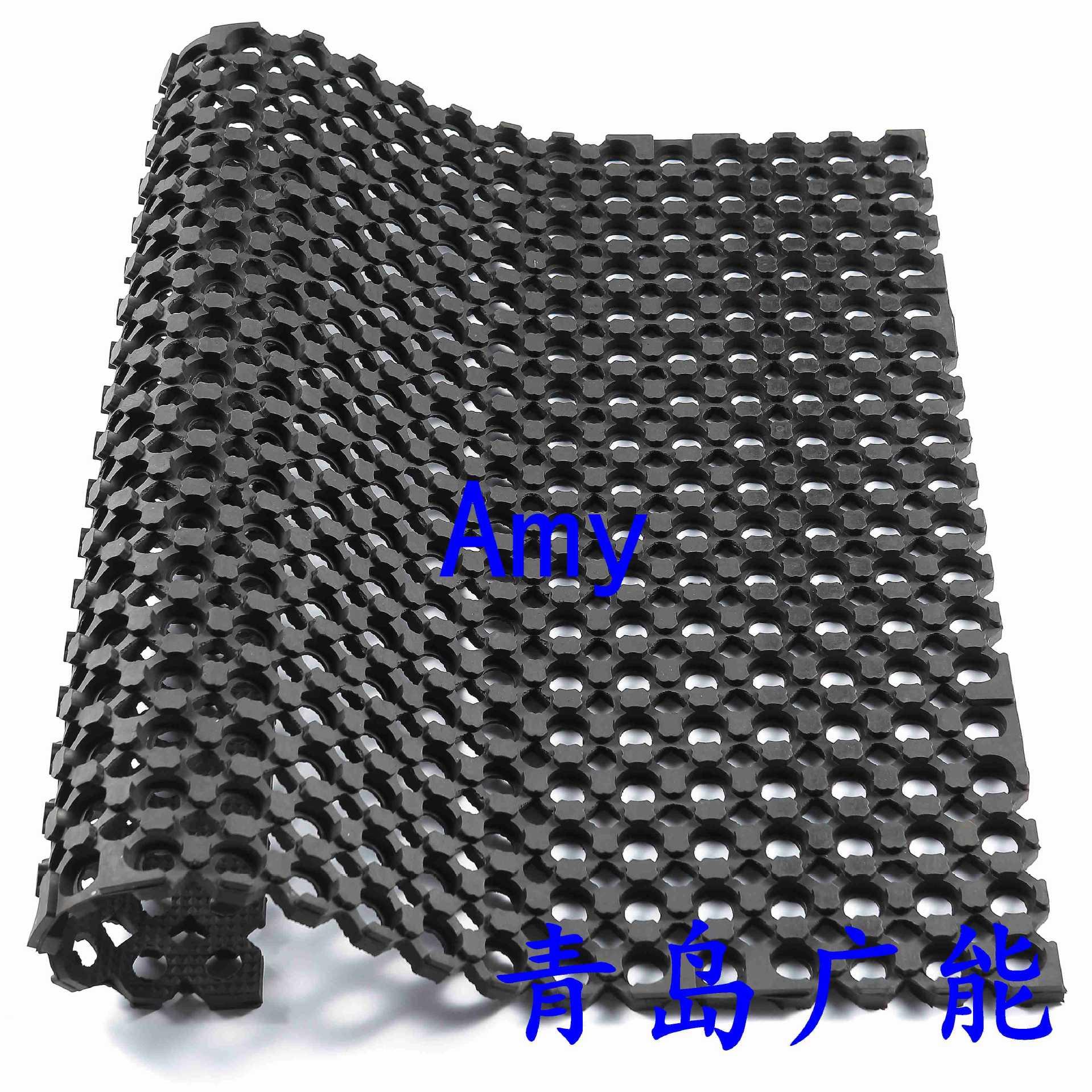 驾驶舱两侧用橡胶垫。船用橡胶格栅防滑疏水橡胶垫 带孔甲板橡胶