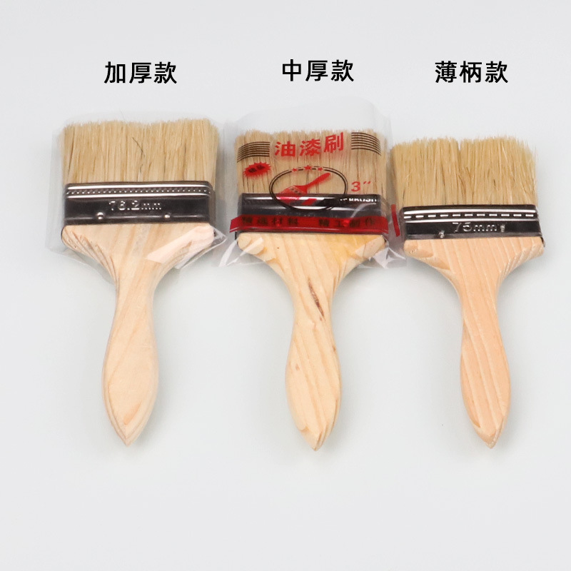 Factory wholesale paint brushes, pighair brushes, thickened wooden-handled brushes, industrial brushes, cleaning brushes and oil brushes Application Scenario