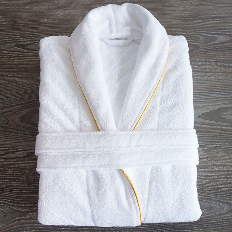 All-cotton bathrobes, pure cotton towel material, men's and women's hotel bathrobes, soft, absorbent and breathable, spring and autumn thick loop bathrobes