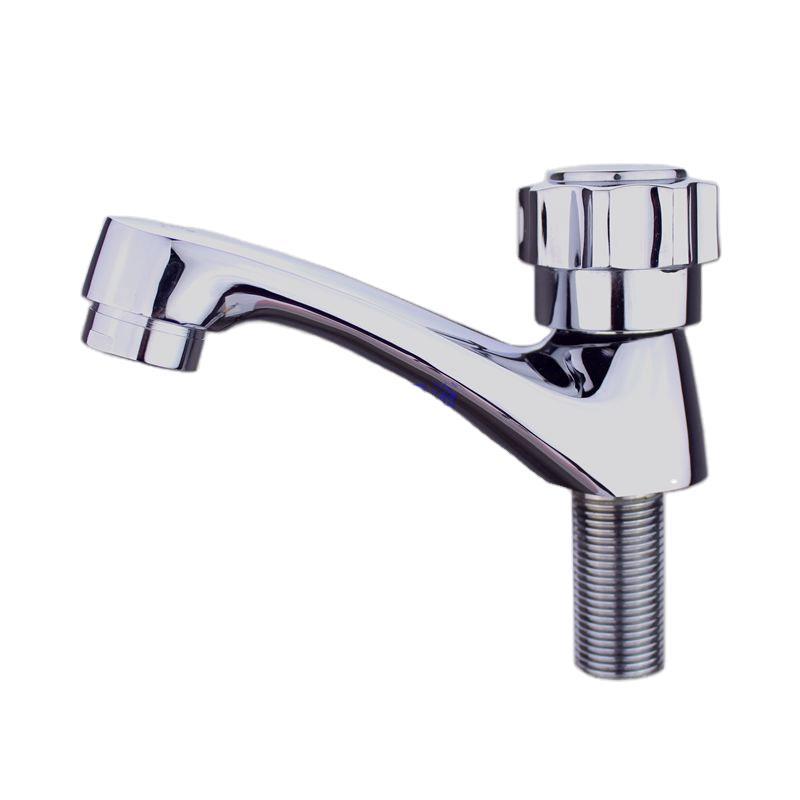 南安水暖厂家直销铜单冷洗脸盆水龙头单孔快开98面盆龙头白底实物图