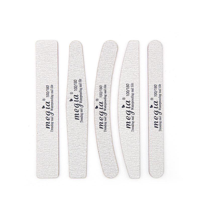 Factory direct sales of nail sanding and trimming tools, square gray-white nail file strips, zebra pattern shaping Specification image