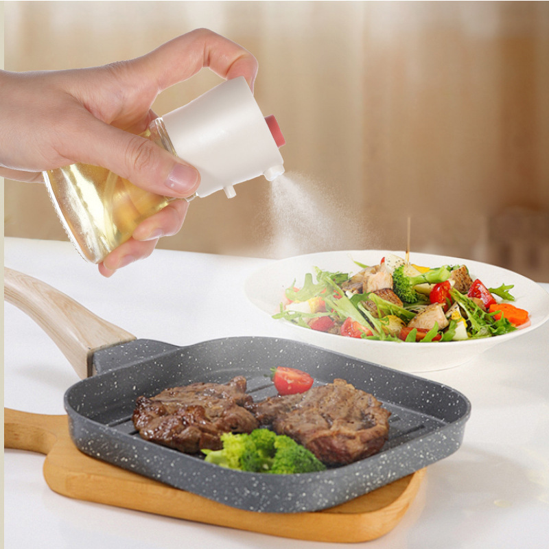 厨房不滴不挂防漏酱油壶玻璃定量调料罐80ML可控定量喷滴一体油壶产品图