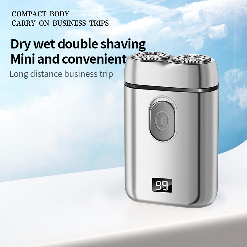 Cross-border electric rechargeable men's portable LCD razor, double-head and double-head beard razor manufacturer details Picture