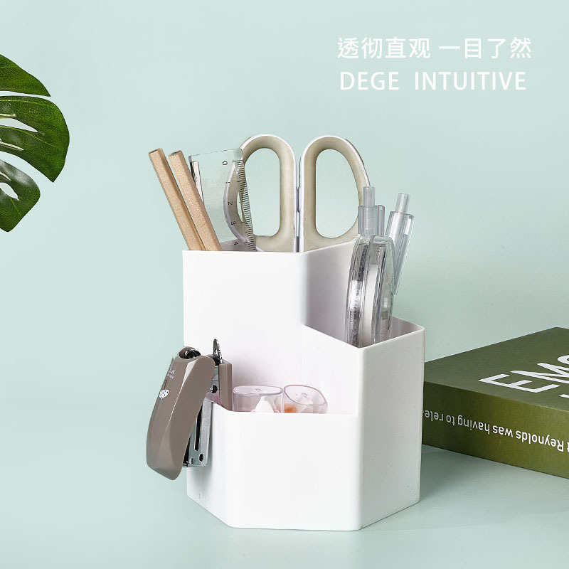桌面笔筒ins多格文具收纳桶化妆刷化妆品置物架大容量万福专供