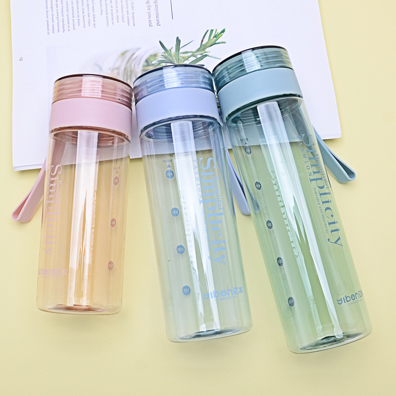 Yiben Yuese Space Cup, a creative, simple and portable plastic water cup for students, is a fresh and direct drinking plastic cup for men and women outdoors Specification image