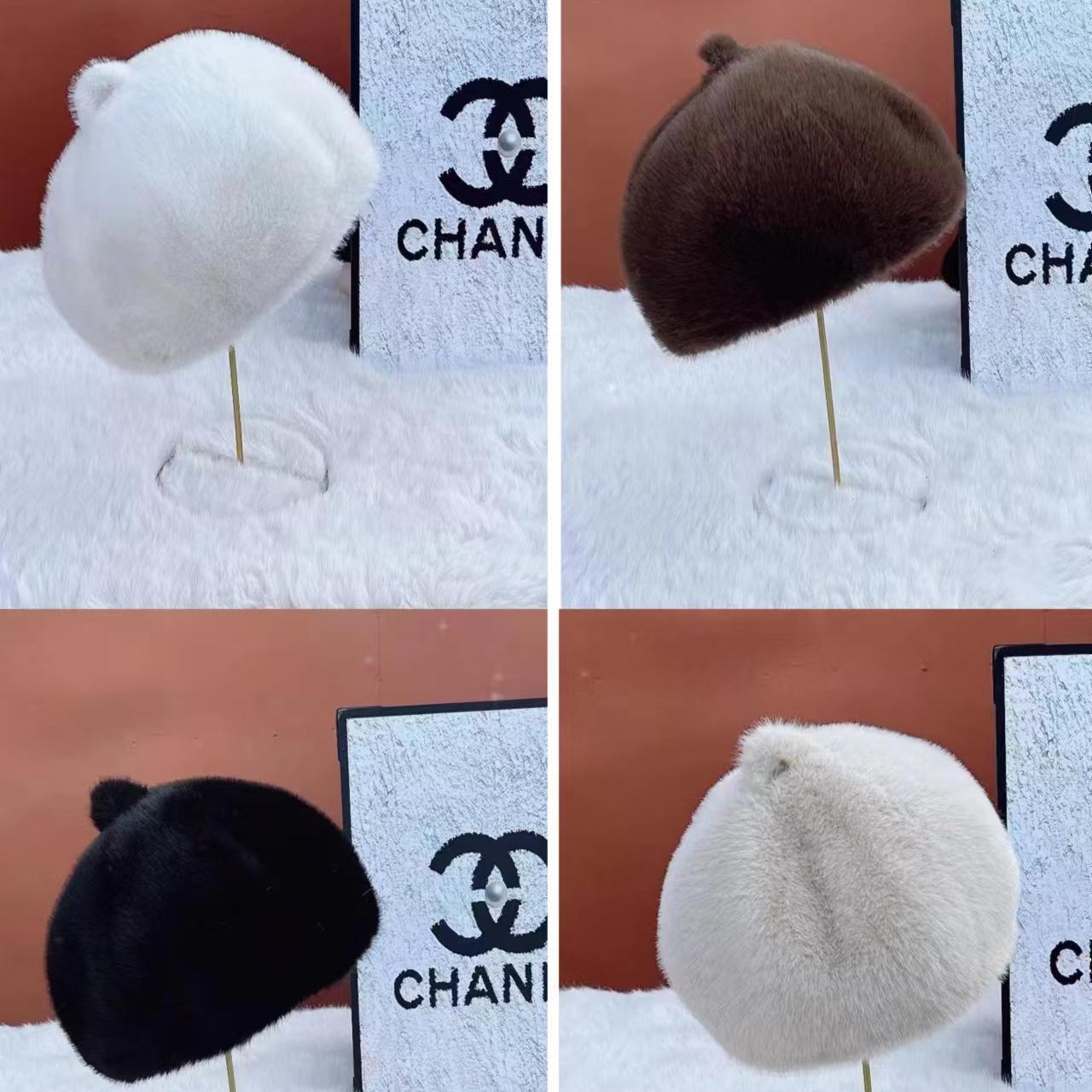 New 2023 winter collection: Stylish and versatile faux mink octagonal hat, neutral style and warm fur hat details Picture