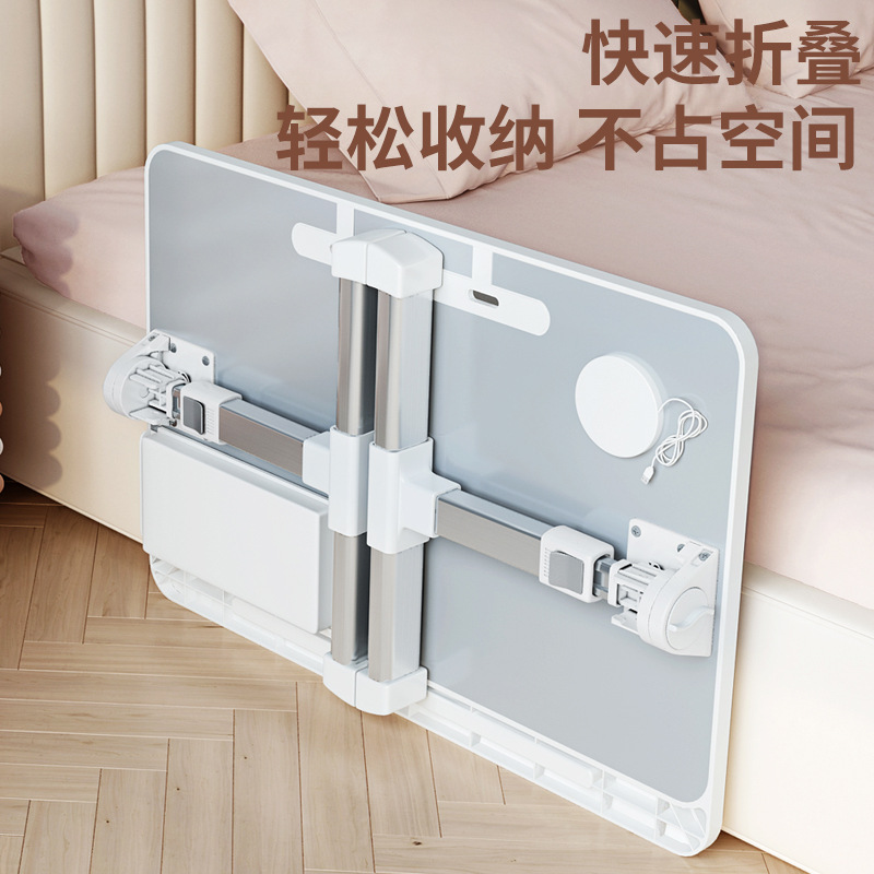 Foldable and height-adjustable bed small table, home study desk, simple bedroom computer bay window, dormitory student small table Application Scenario