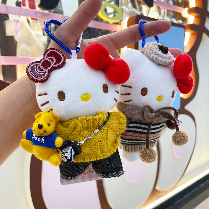 【 Authentic 】hellokitty plush bag Pendant for Girls, KT doll, Birthday gift, kt Cat Application Scenario