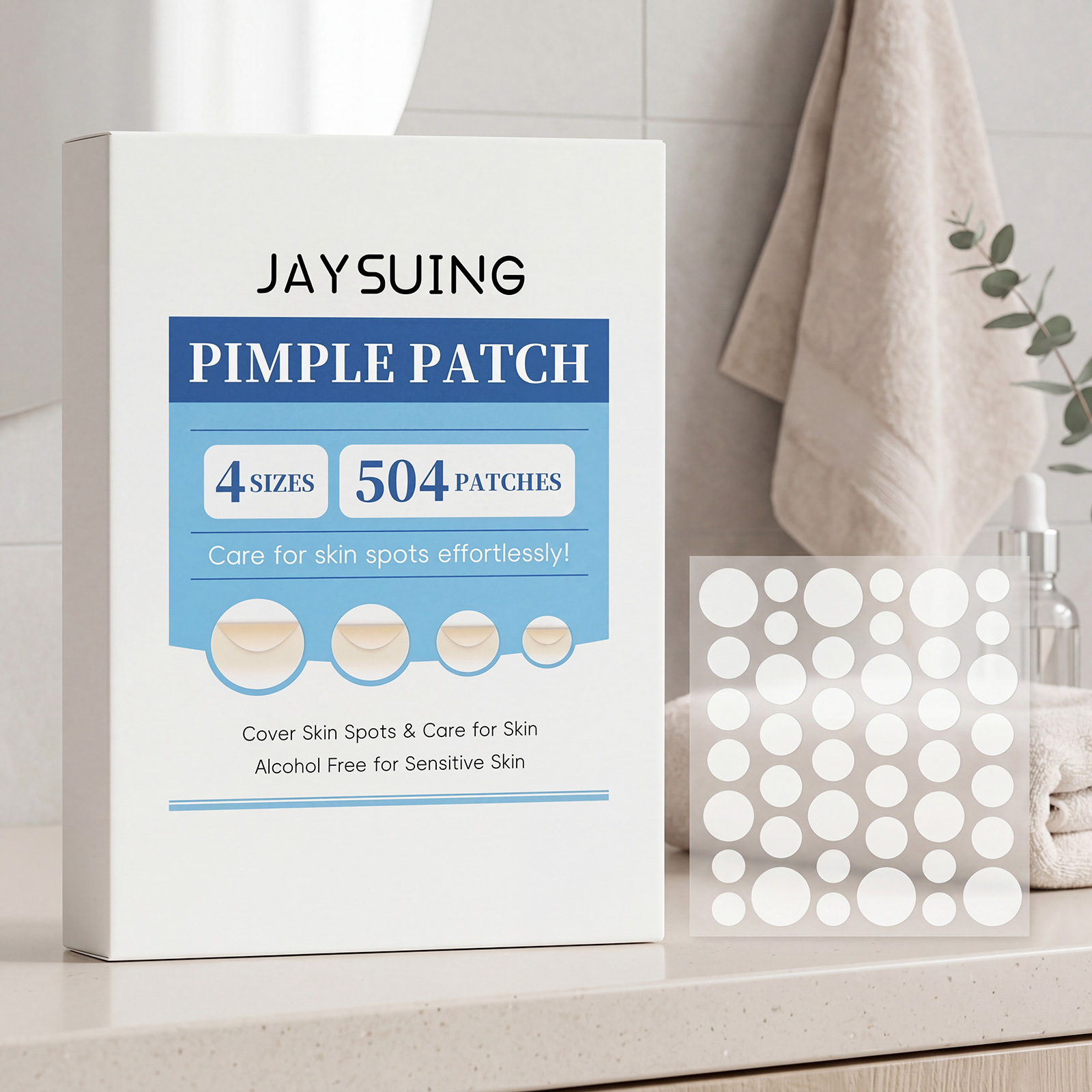 JAYSUING净肤贴多效呵护痘痘肌肤光滑柔润面部清爽亲肤透气