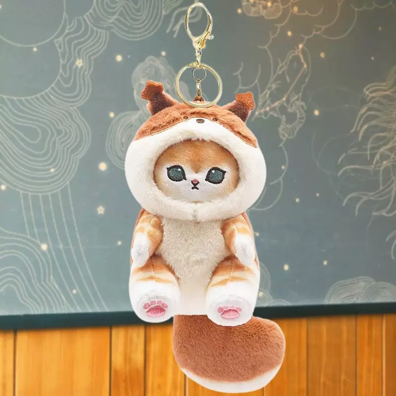mofusand Shark Cat plush toy, cute cartoon plush doll pendant, birthday gift Application Scenario