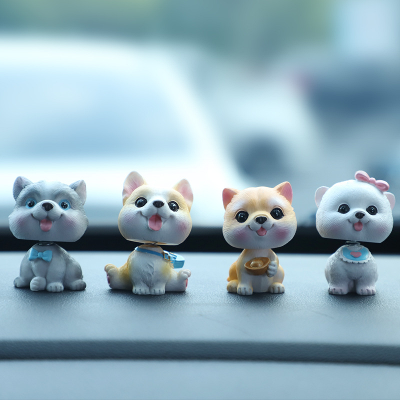 Creative animal car shaking head ornaments, pet star language decorations, car ornaments for your girlfriend as festival gifts, desktop solution