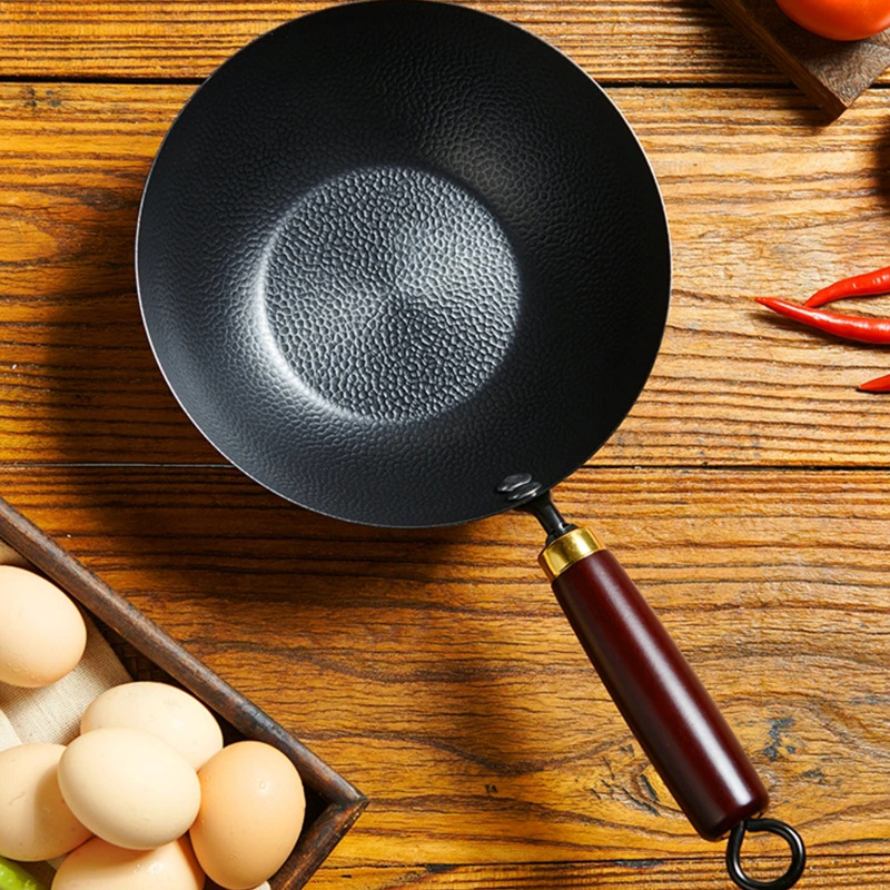 章丘铁锅奶锅无涂层炒菜锅平底锅不粘锅宝宝专用婴儿辅食炒锅健康细节图