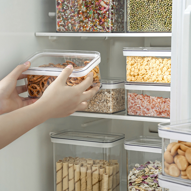 علبة وعاء مختوم مختوم للمطبخ يحتوي على علبة حبوب حبوب حبوب البن