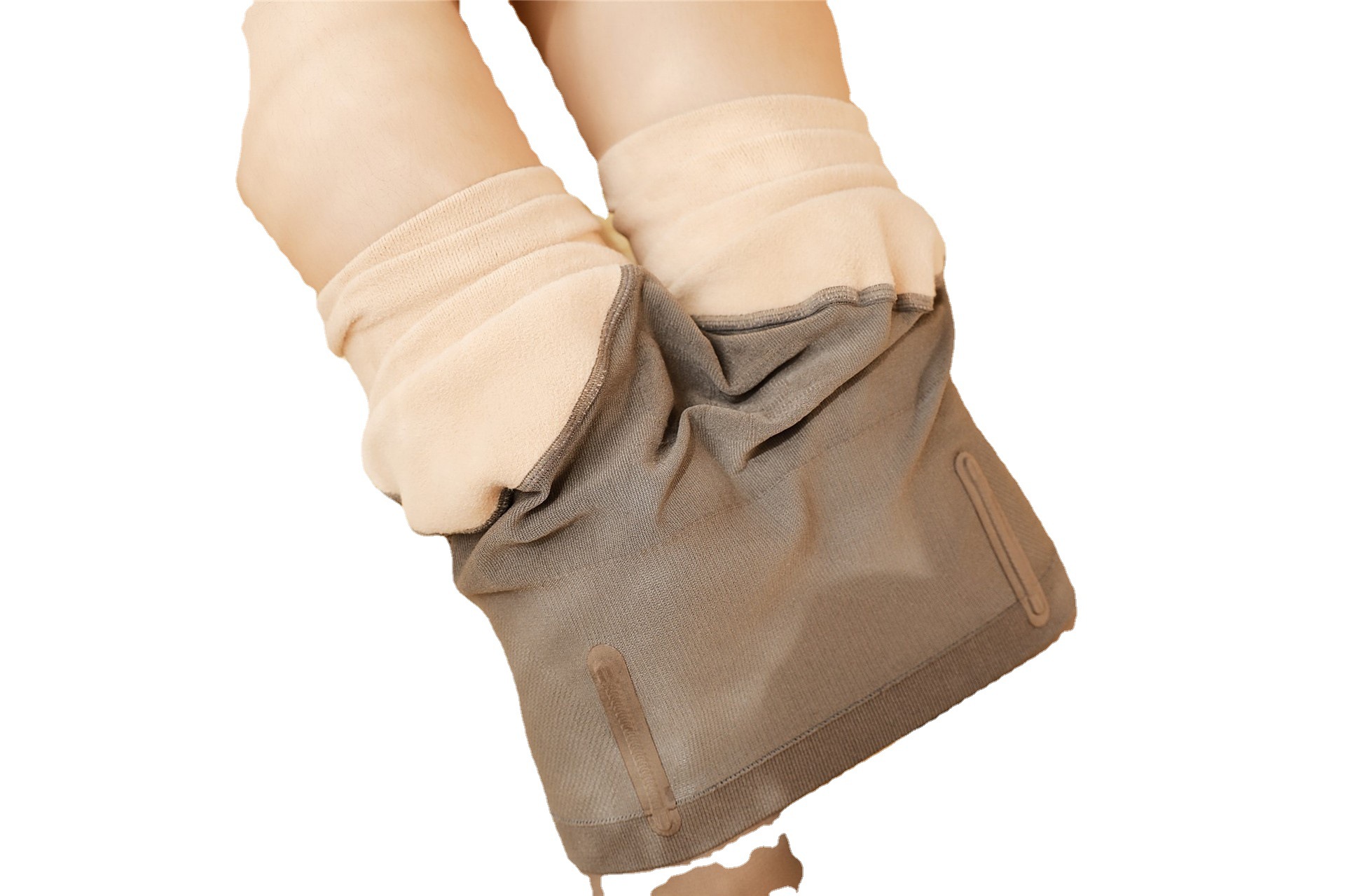 鲨鱼裤/打底裤/秋冬打底裤/裤子冬/芭比裤女高腰户外白底实物图