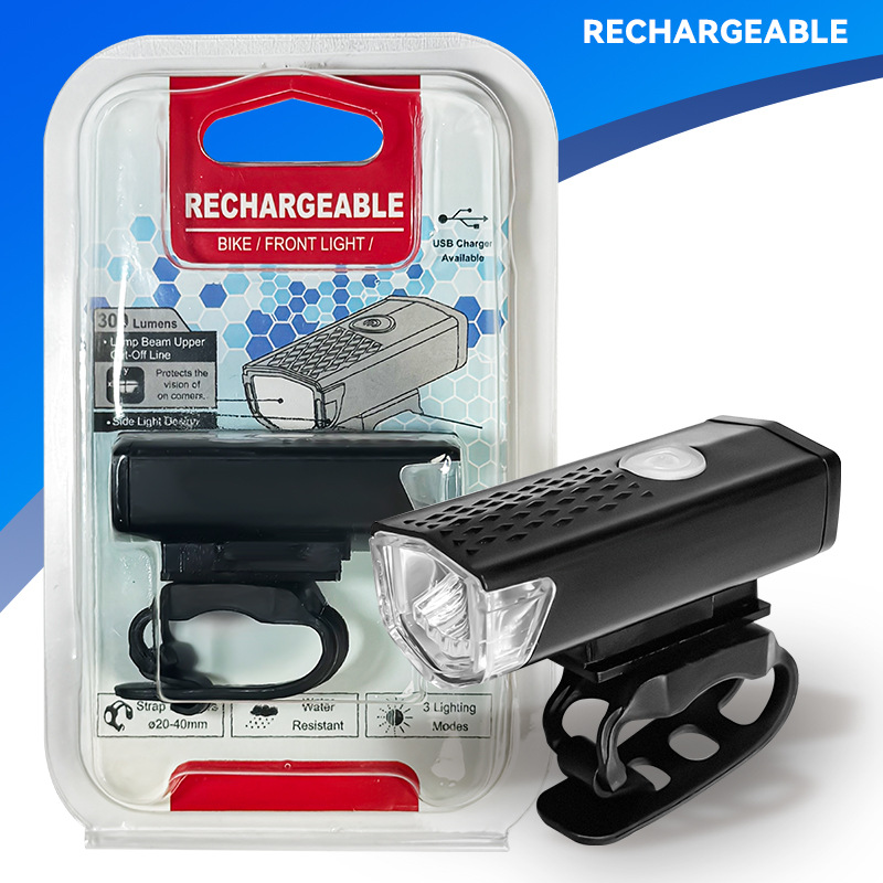 Bicycle headlight USB charging night riding super bright and powerful lighting lamp, mountain bicycle light, outdoor cycling equipment Specification image