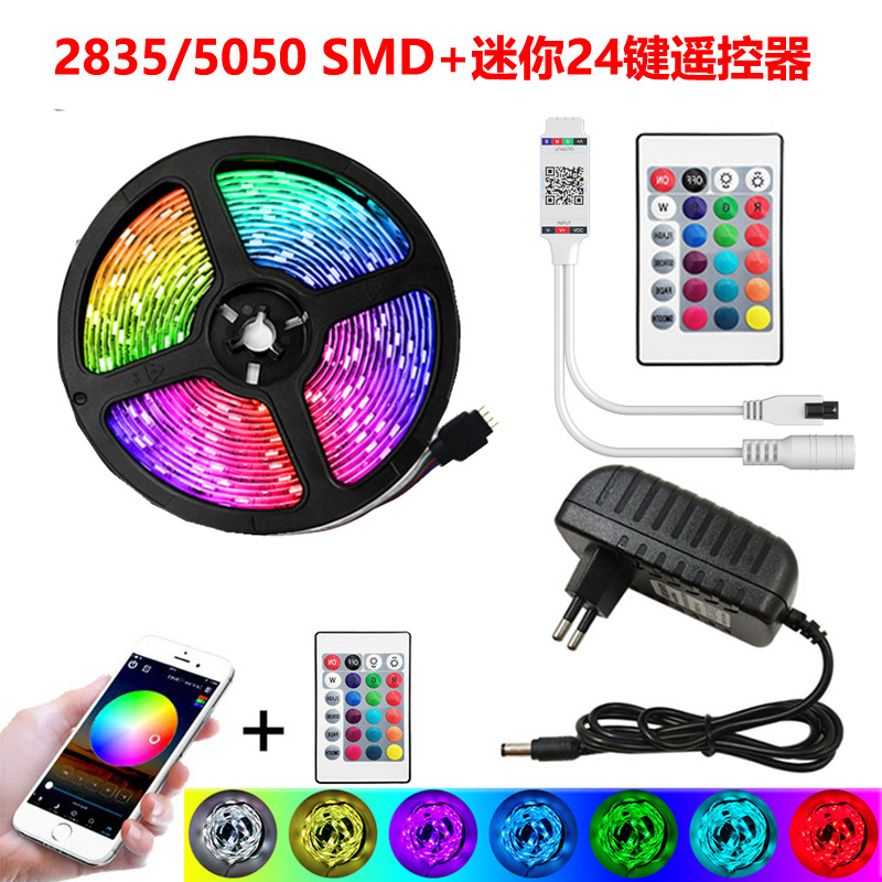 LED light strip 2835/5050RGB waterproof light strip infrared Bluetooth WiFi controller set is selling well on Amazon