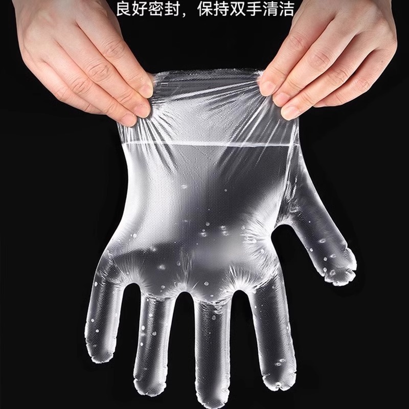 100 pairs of thickened disposable food-grade gloves, including transparent takeout gloves for both household and commercial use in the kitchen for eating lobster details Picture