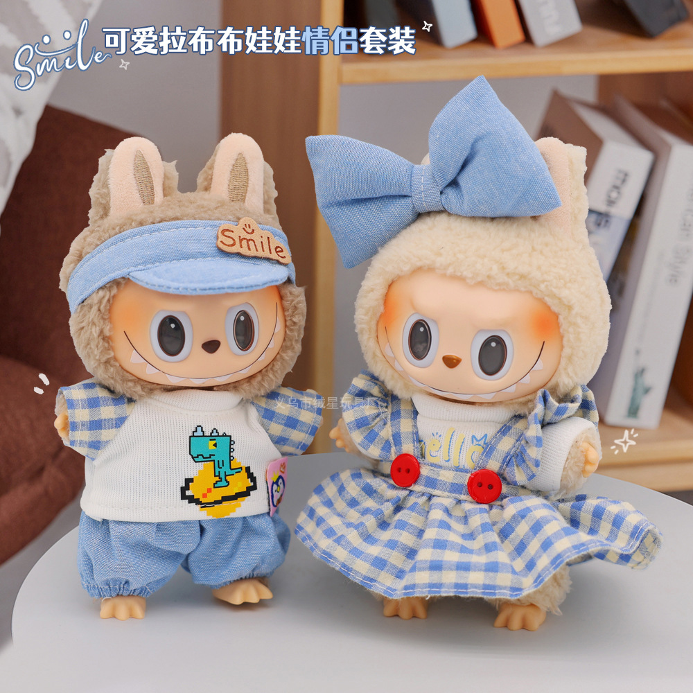 Cute Labrador dress, cartoon T-shirt, baseball cap, sweet bow princess dress, romantic blues couple's set thumbnail