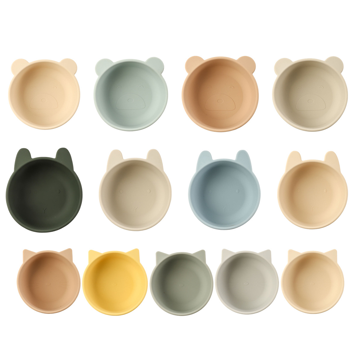 儿童辅食碗新国标食品级硅胶宝宝喂饭碗卡通母婴用品吃饭专用餐碗详情图1