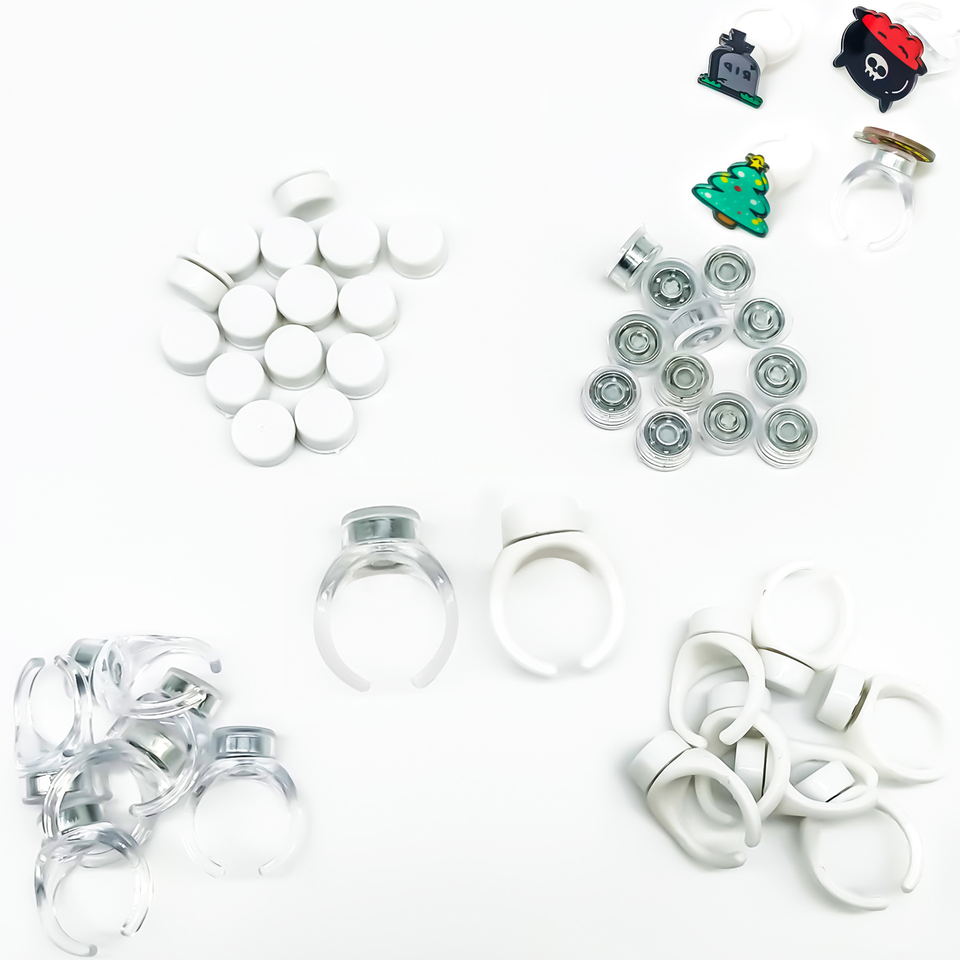 迷你旋转轴承手工diy发夹戒指戒托微型旋转轴承底座饰品配件批发