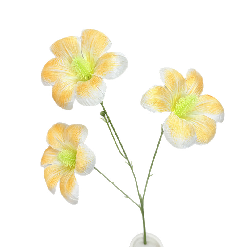 仿真花DIY发饰配件/假花/5朵塑膠花/仿真花/假花批发白底实物图