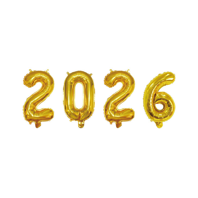 American slimming 16-inch, 32-inch, 40-inch digital aluminum foil balloon set 2026 aluminum film balloon New Year decoration balloon Application Scenario