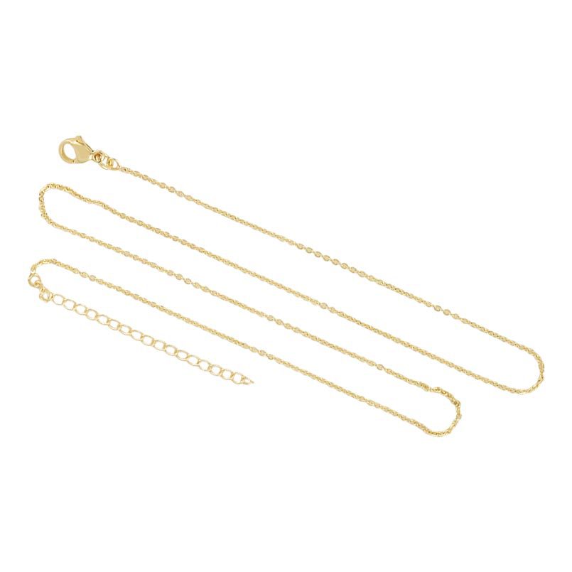 Honglu 18k gold-plated O-shaped extended tail chain diy handcrafted accessory 45+5 high-end collarbone chain extension chain Item Picture