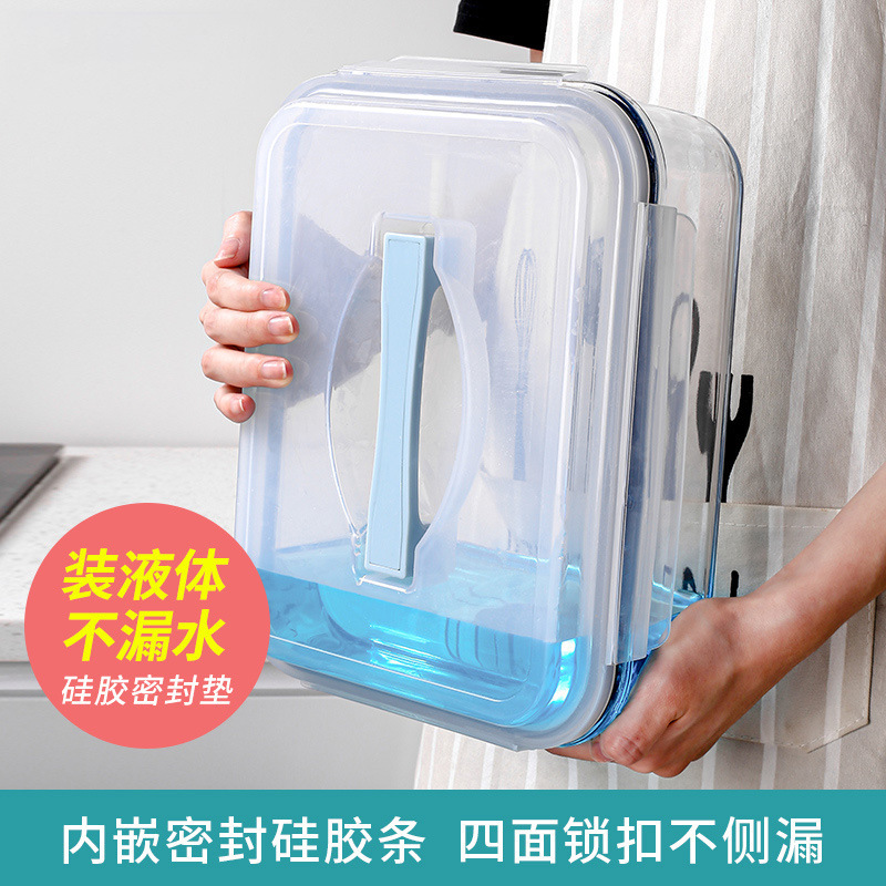 Extra-large capacity glass kimchi box, fresh-keeping box, food-grade refrigerator, large capacity storage box, sealed box, storage box Specification image