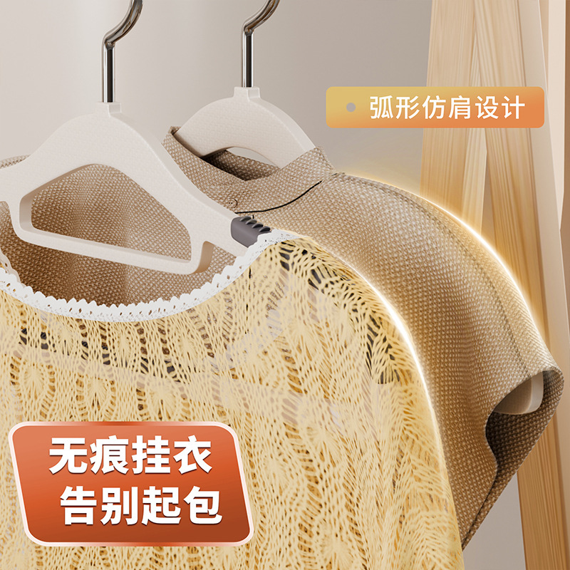 衣架防滑加粗款无痕家用衣挂可旋转多功能宽肩塑料干湿两用衣撑产品图