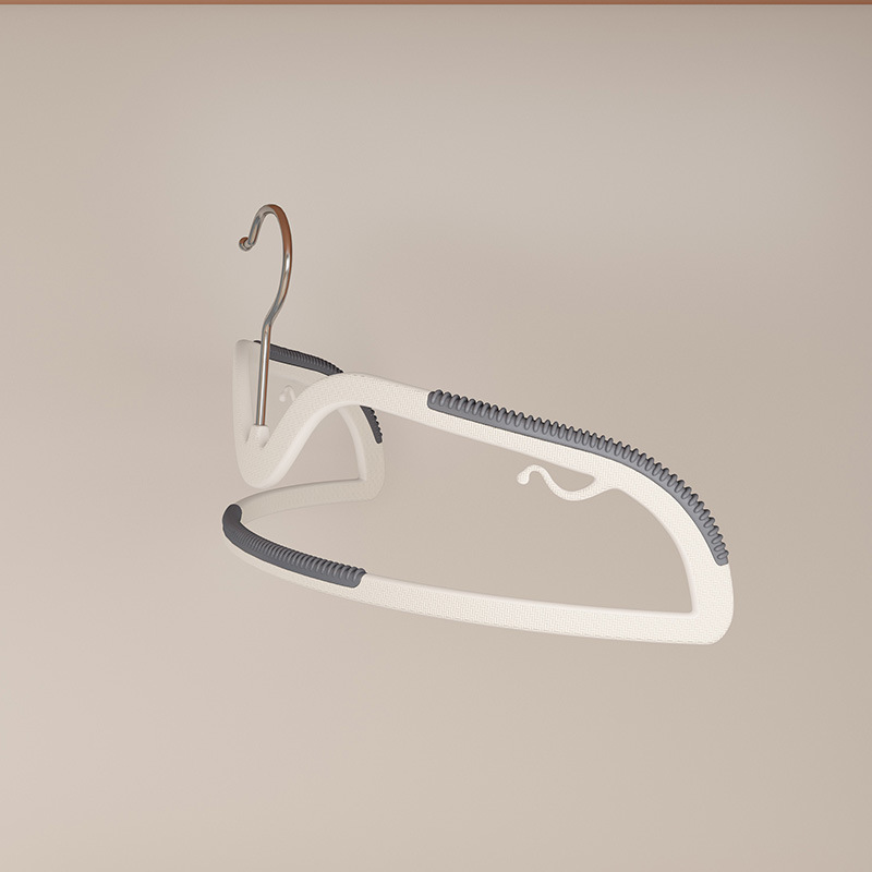 Anti-slip and traceless clothes hanger, home wardrobe with a shortened neck, short anti-shoulder corner, and a rotatable clothes drying rack. Modern style Application Scenario