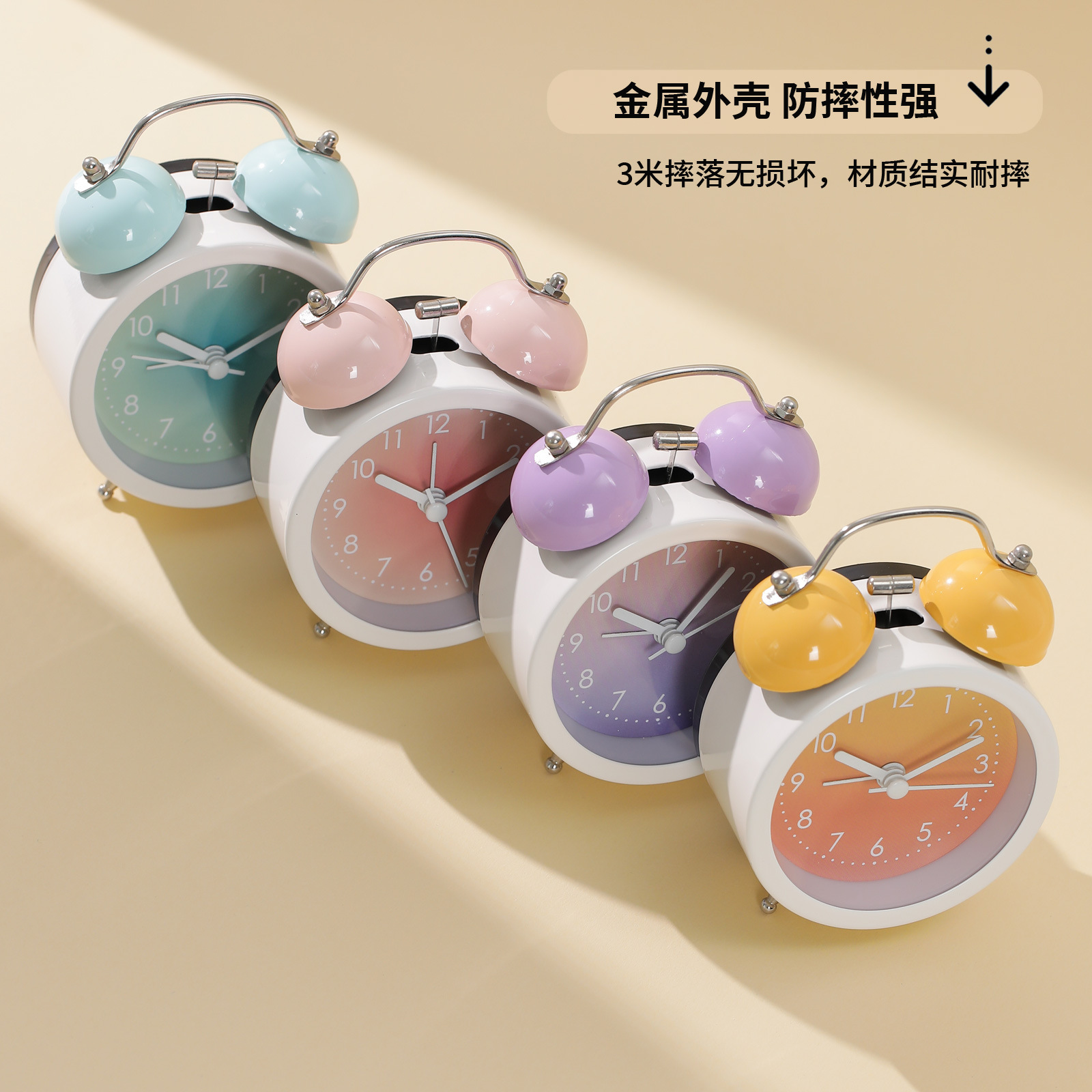 Super loud, high appearance level ins clock desktop, special clock for junior high school students, alarm clock for children, boys and girls to get up Application Scenario