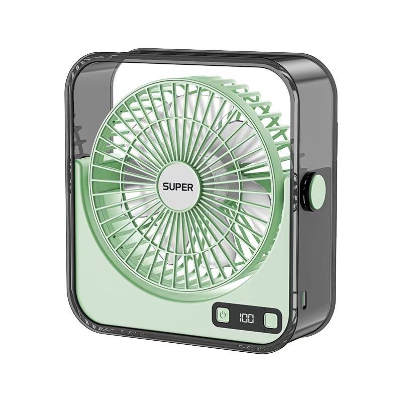 New cross-border 100-speed desktop fan, portable small dormitory silent circulation fan, high wind force fan Specification image