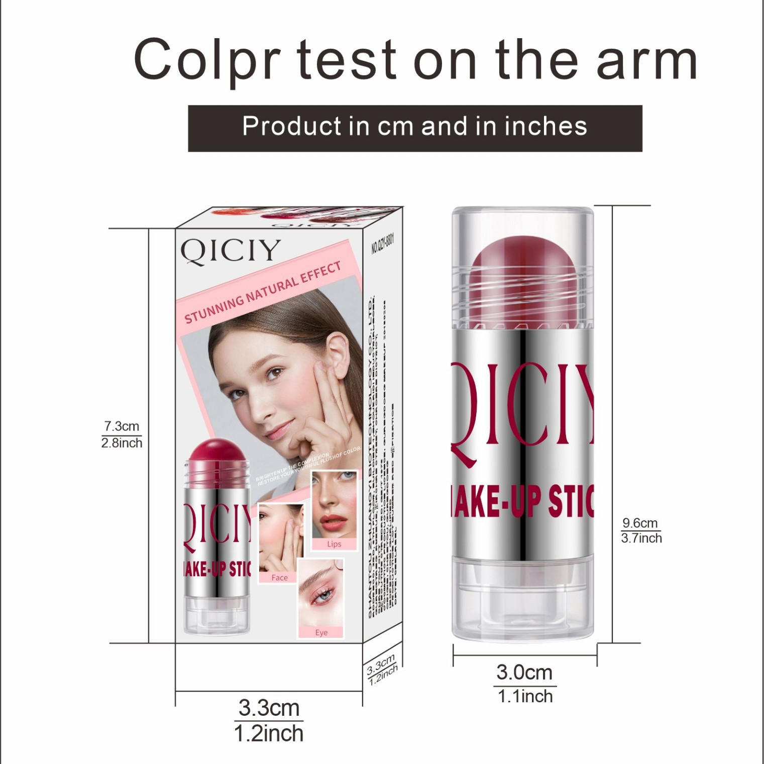【 Cross-border Exclusive 】QICIY Blush Sticks for Natural nude Makeup, Contouring, brightening and Complexion Enhancement, Solid Blush Sticks wholesale Item Picture