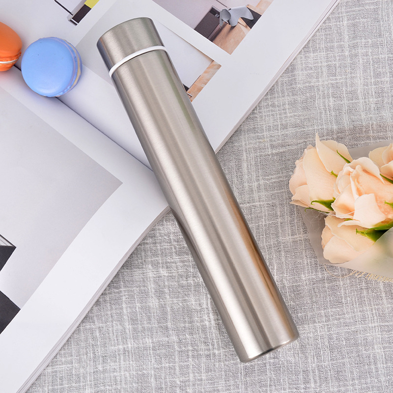 Fashionable and creative metal portable anti-wolf cup, stainless steel vacuum insulated cup, slender and creative, customizable LOGO lollipop cup Specification image
