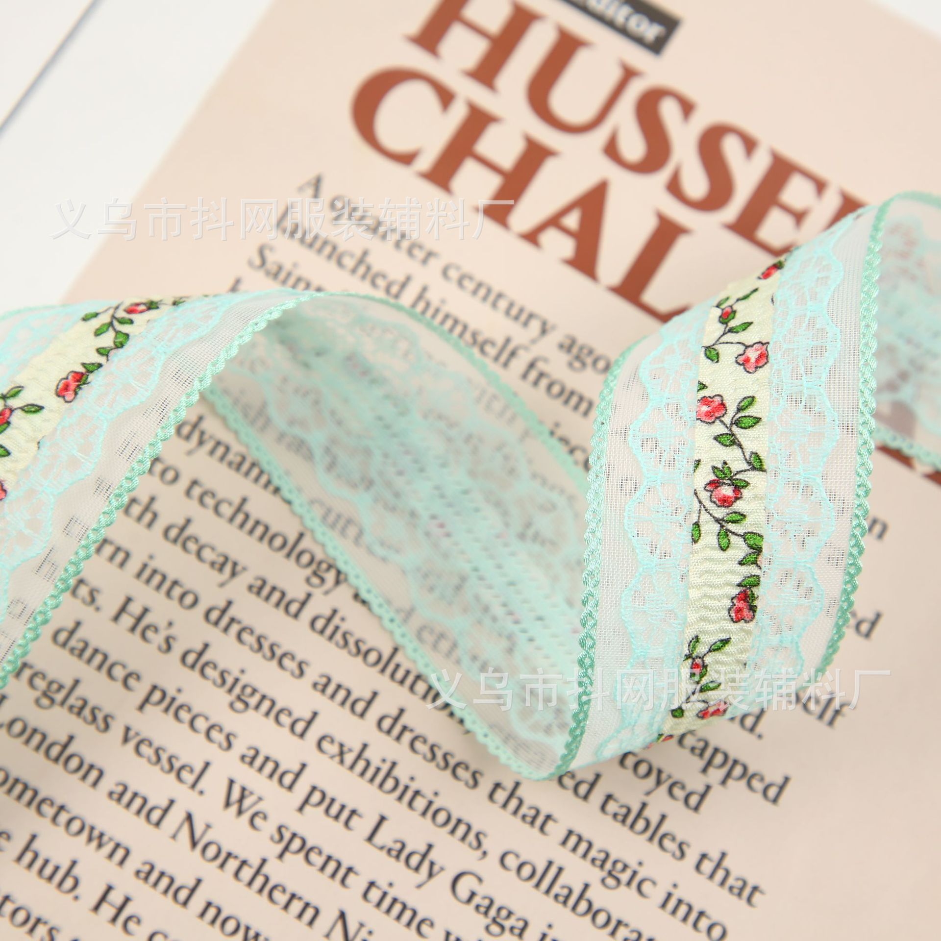 4cm lace trim, diy bow webbing, hair accessories, headwear, performance costume accessories, small flower webbing wholesale Specification image