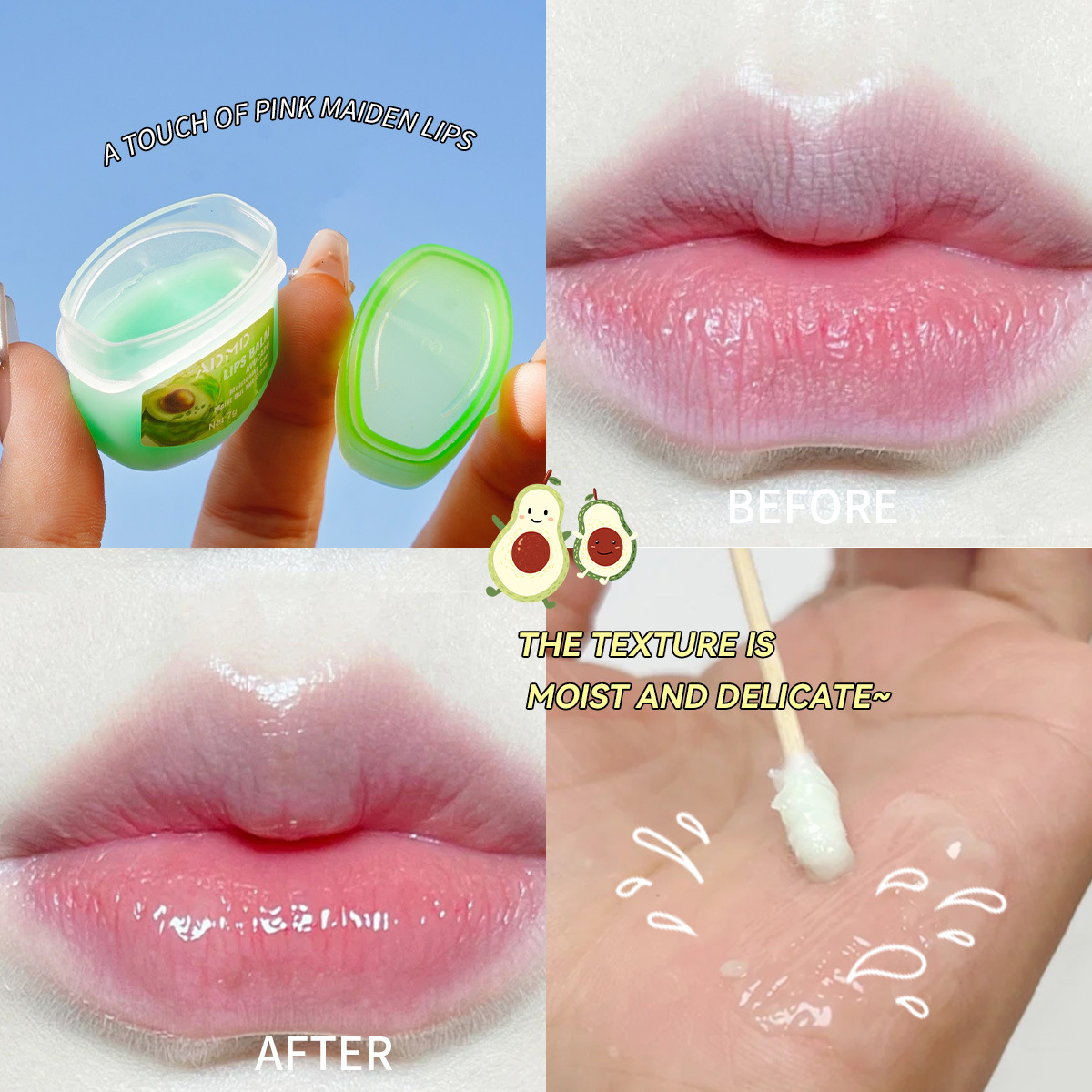 【 Cross-border Exclusive 】ADMD Lip Mask 4-piece Set Box Moisturizing, Hydrating and Exfoliating Fruit-flavored Lip Mask wholesale Specification image