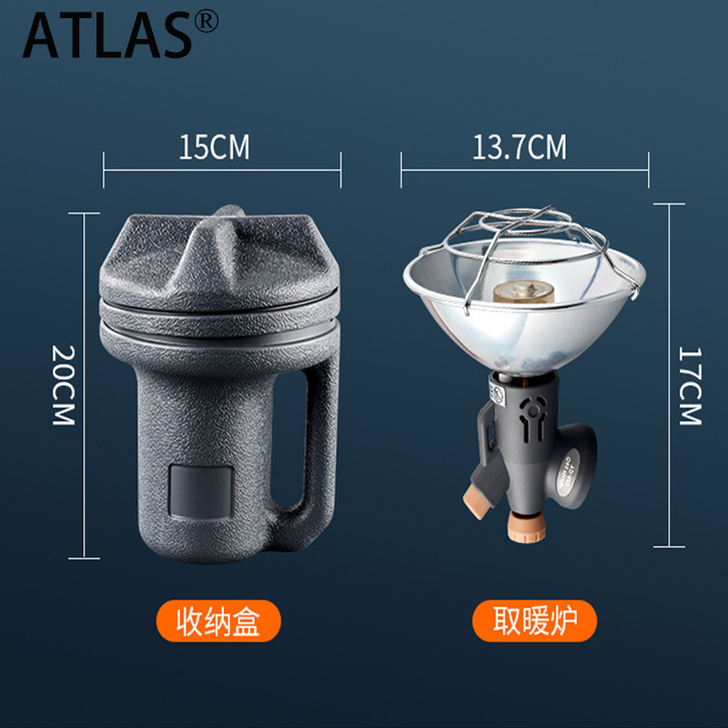 ATLAS Portable outdoor heating stove, cassette gas tank heating cover, camping stove, mini heater details Picture