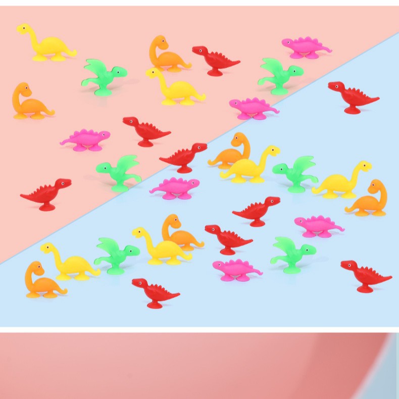 DIY soft adhesive Jigsaw puzzle building blocks, children's bath and bathroom suction fun dinosaur suction cup toys details Picture