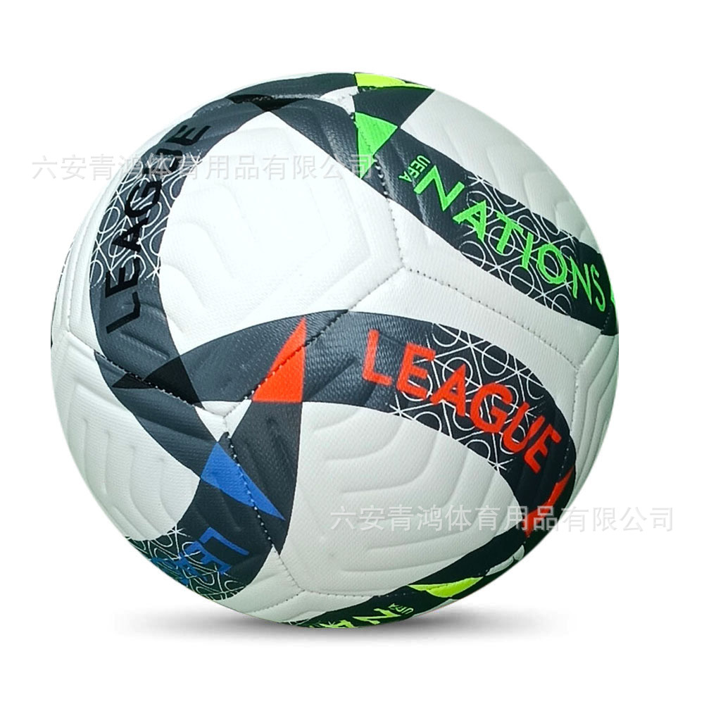 Factory direct sales of No. 5 new style football World Cup sports match balls, wear-resistant PU machine-sewn football, customizable L details Picture