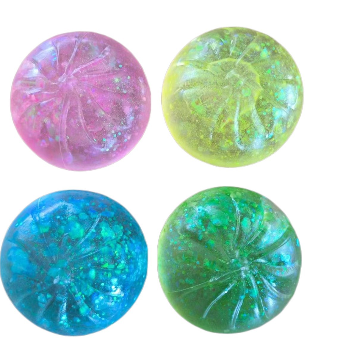 金粉小笼包子中号包子款式解压减压麦芽糖捏捏乐发泄球慢回弹TPR白底实物图