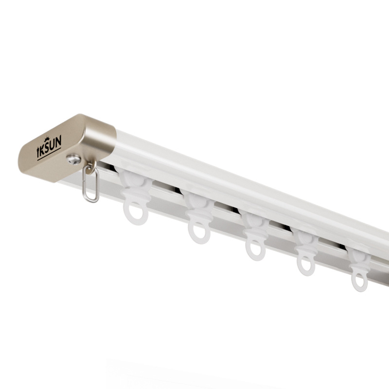 窗帘轨道/道轨/窗帘轨白底实物图