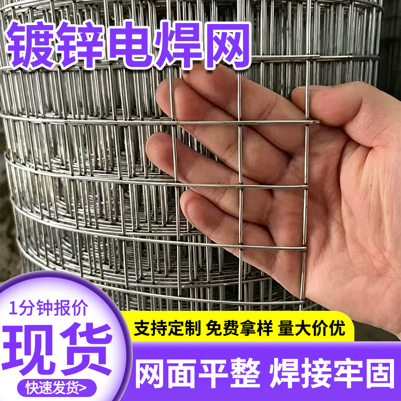 Hot-dip galvanized welded wire mesh, interior and exterior wall plastering steel wire mesh, construction site wall plastering anti-cracking mesh, building insulation welded square mesh full image