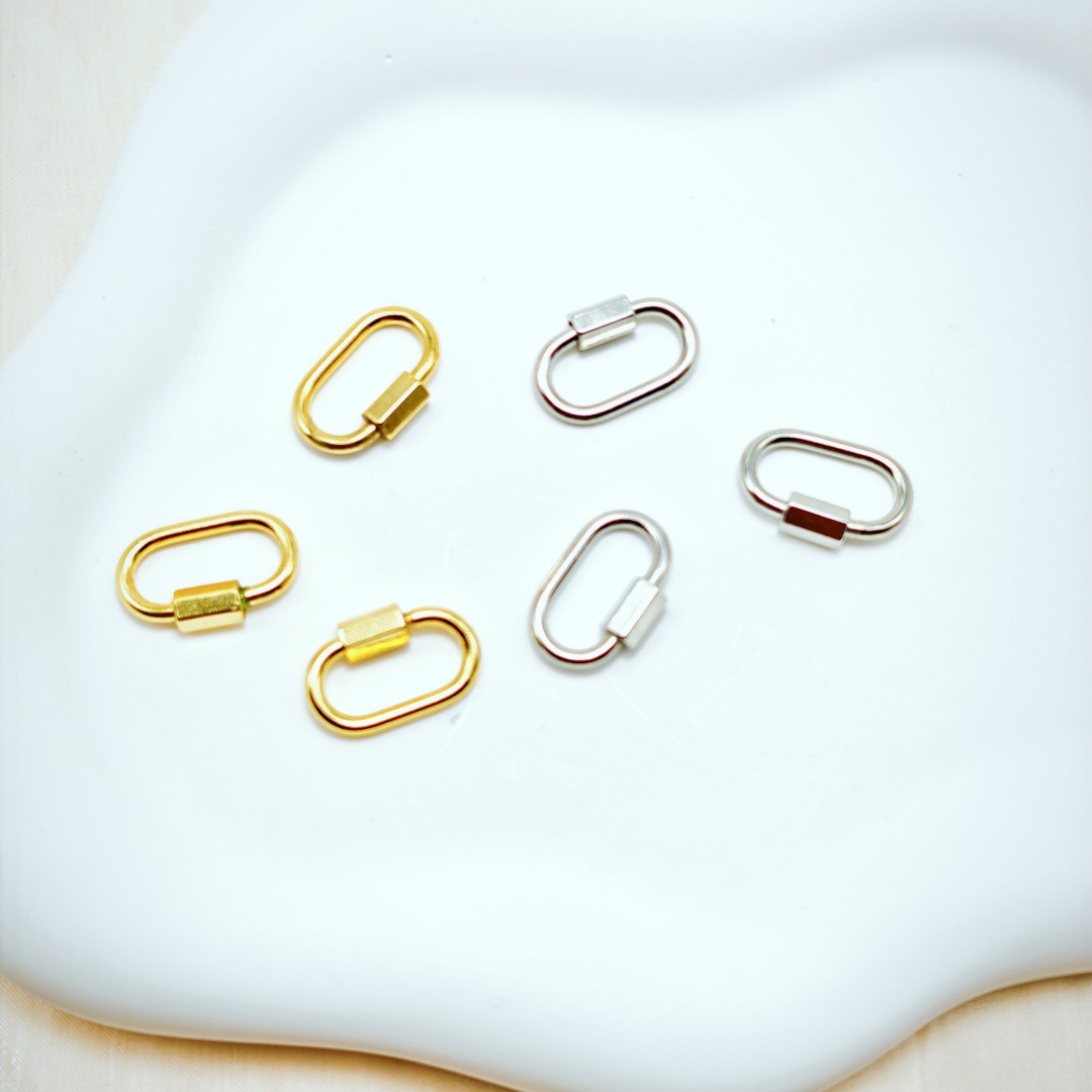 All-copper screw buckle, mountain climbing toy accessory chain, backpack lock piece buckle, hand screw safety buckle, copper screw buckle Specification image