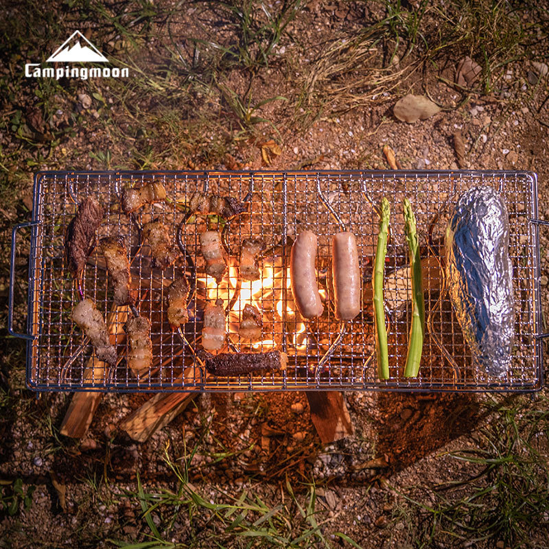 Outdoor barbecue grill, barbecue net basket, barbecue tool set, multi-functional fryer, barbecue tableware set, portable skewer holder, grill accessories Specification image